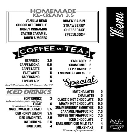 Ice Bar Menu | PDF