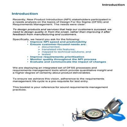 Requirements Management Booklet Pages