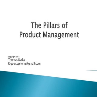 Pillars of Product Management