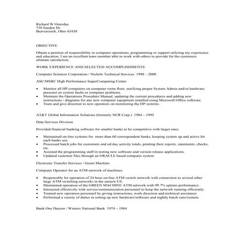 Richard W Osterday_Resume2007B
