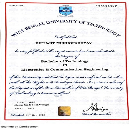 Degree certificate | PDF