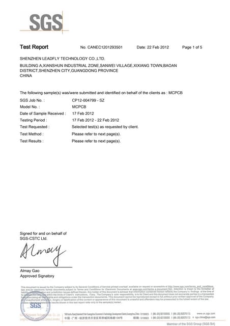 Rohs test report | PDF