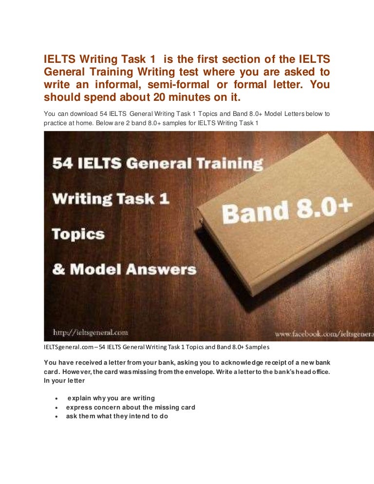 54 Ielts General Writing Task 1 Topics And Band 8 0 Samples