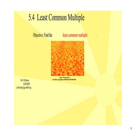 5.4 - Least Common Multiple