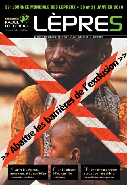 RF 54f - Fondation Raoul Follereau - La revue Lèpres - janvier 2010 : Numéro spécial, 57e Journée Mondiale des Lépreux
