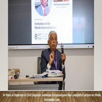 54 Years of Expertise in Civil Litigation Advocate Suryanarayana Rao's ...