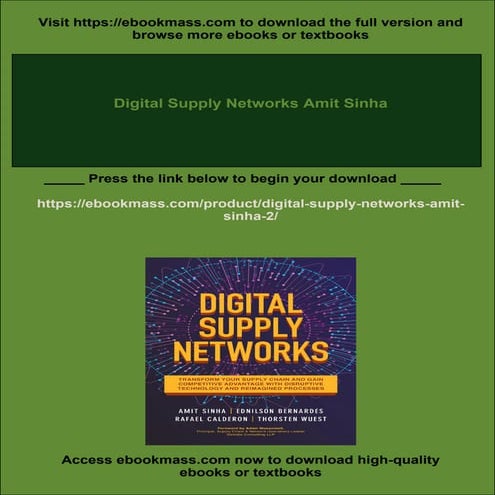 Download full ebook of Digital Supply Networks Amit Sinha instant download pdf