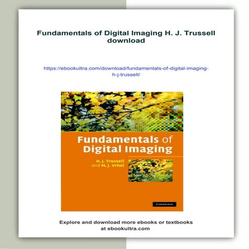 Fundamentals of Digital Imaging H. J. Trussell