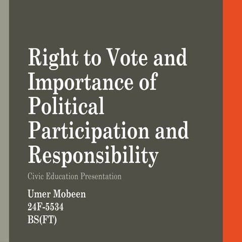 Right to Vote and Importance of Political Participation | PDF