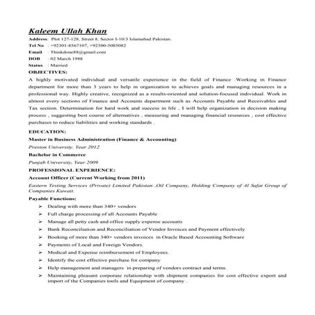 Kaleem MBA Cv 