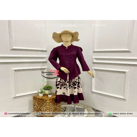 Jahit Setelan Rok Wanita Kombinasi Rumah Jahit Azka | PDF