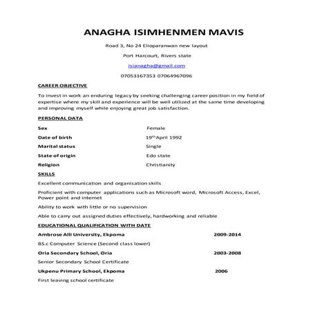 EMMANUEL'S CV | DOCX