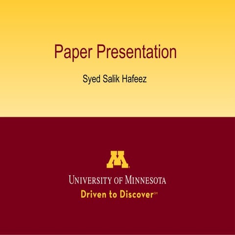 Paper Presentation