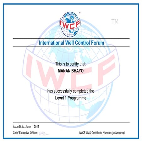 Level 1 Programme_IWCF Level 1 Programme