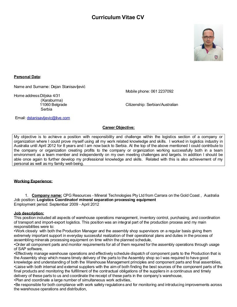 Europass cv update picture