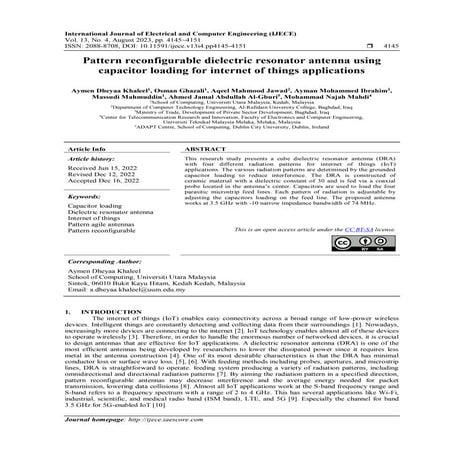 Pattern reconfigurable dielectric resonator antenna using  capacitor loading ...