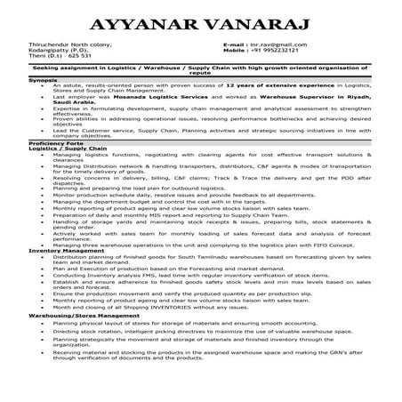 Ayyanar Vanaraj CV