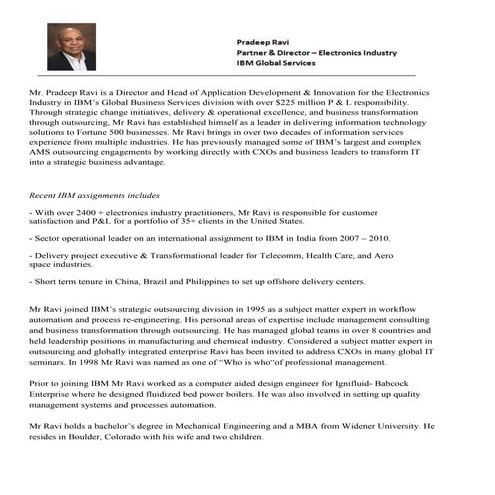 Pradeep Ravi presentations