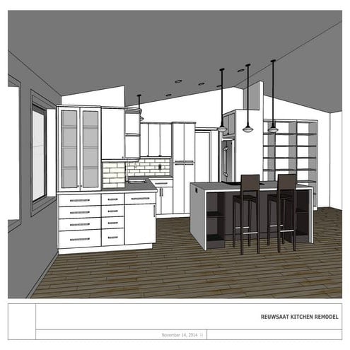 Reuwsaat Kitchen Remodel - Option 1