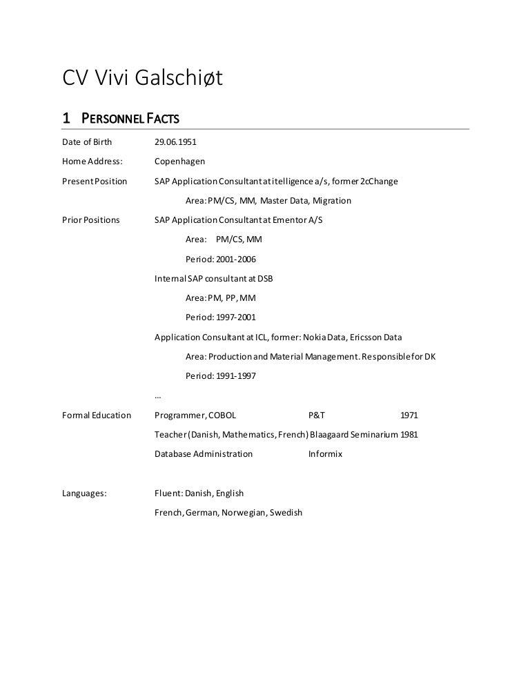 Curriculum vitae examples pdf picture