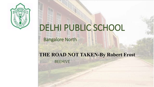 road not taken ppt | PPT