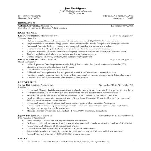 Resume CAPs | PDF