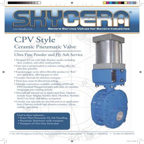 CPV - Ceramic Back and Forth Valve | PDF