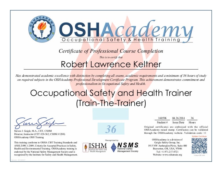 HSE Trainer Certification