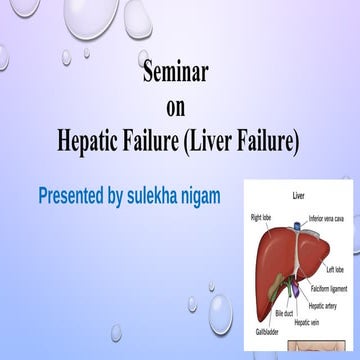 Comprehensive presentation / Seminar on Hepatic Failure / Liver Failure ...