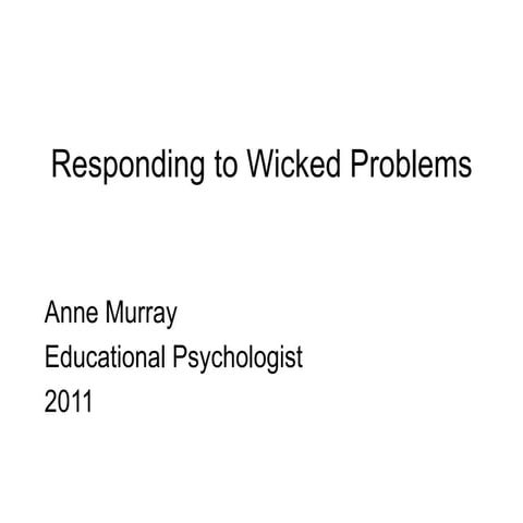Wicked Problems