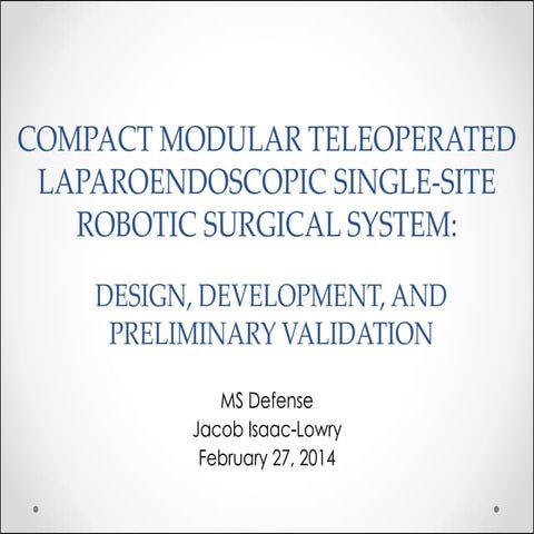Laparoscopic Surgery Training System.ppt