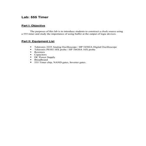 555 timer lab projects