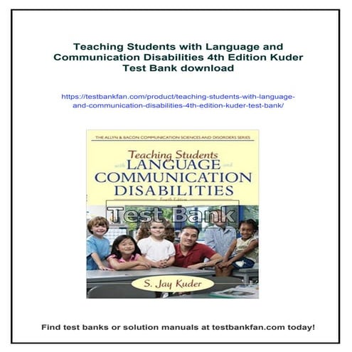 Teaching Students with Language and Communication Disabilities 4th ...