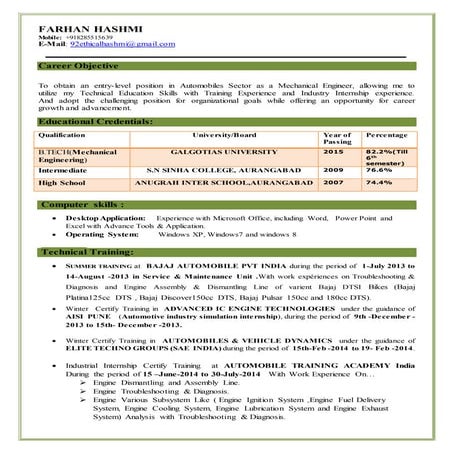 Farhan Hashmi CV