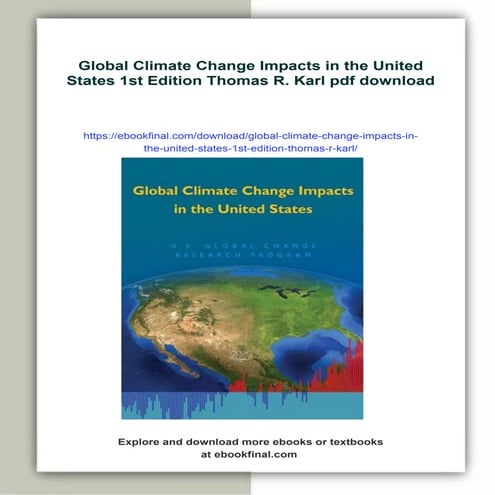 Global Climate Change Impacts in the United States 1st Edition Thomas R ...