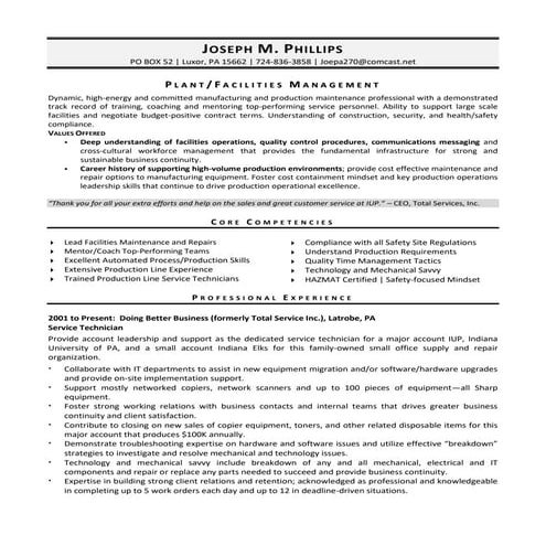 Joseph Phillips - Resume 2016