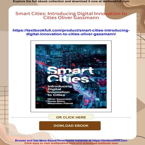 Smart Cities: Introducing Digital Innovation to Cities Oliver Gassmann