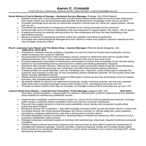 CBW resume | DOC
