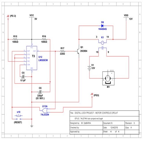 DIGITAL LOCK PROJECT -PG4 OF 4 | PDF