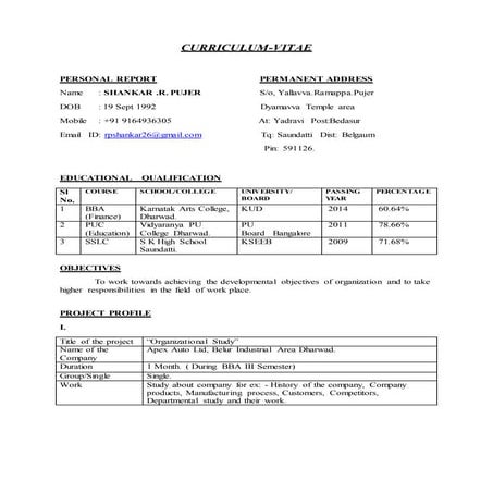 Shankar Resume | PDF