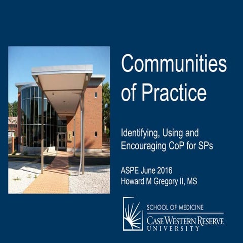 CoP ASPE 2016 Tampa