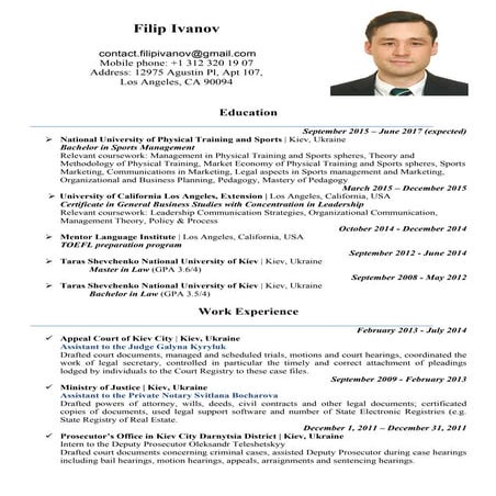 CV FI 2016 USA | PDF