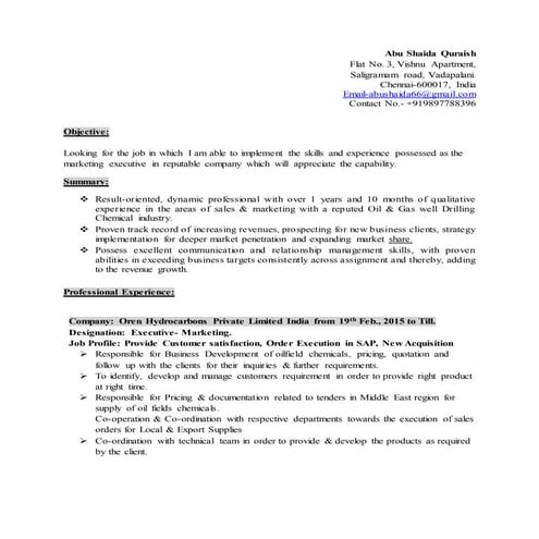 Abu Shaida Executive-Marketing