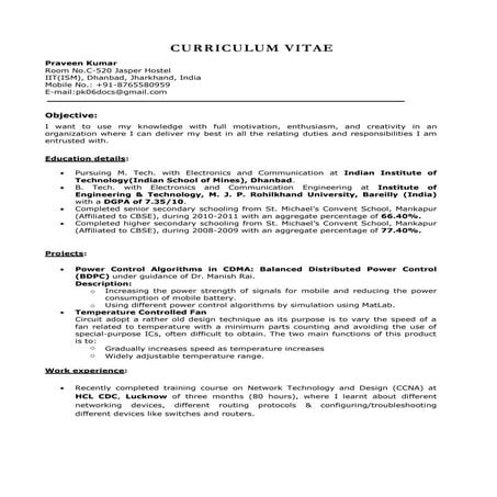 praveen kumar CV