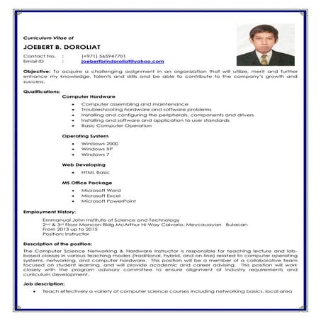 Amon cv 2016 | PDF