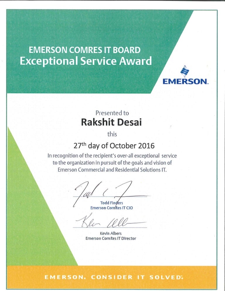 Emerson Certificate 2016
