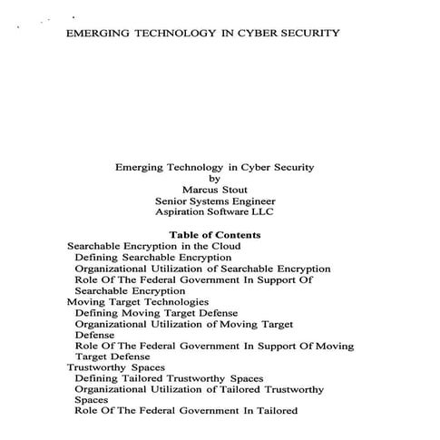 Emerging Technology in Cyber Security | PDF