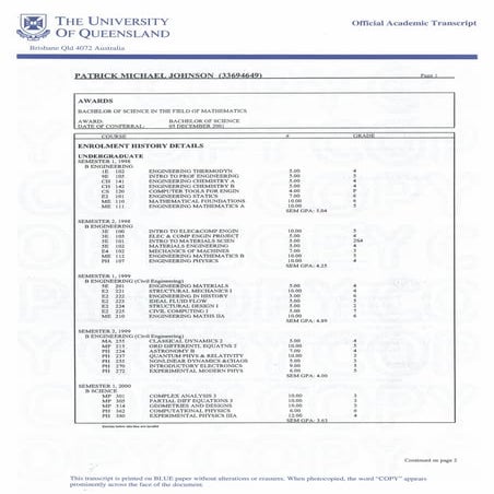 UQ Transcript 1 | PDF