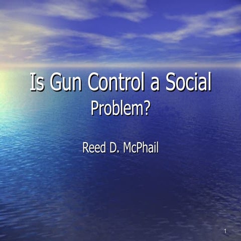 Is gun control a Social Problem