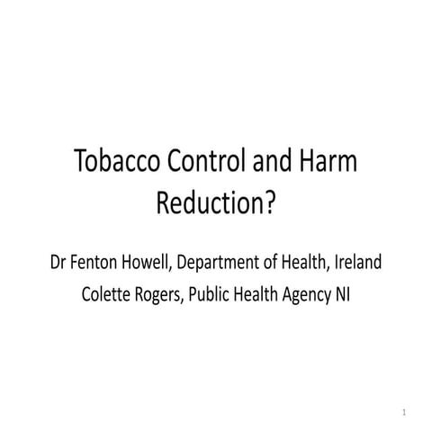 Colette Rogers (Public Health Agency NI) & Fenton Howell (Department of Healt...